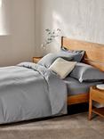John Lewis Comfy & Relaxed 300 Thread Count Washed Cotton Bedding, Dove Grey