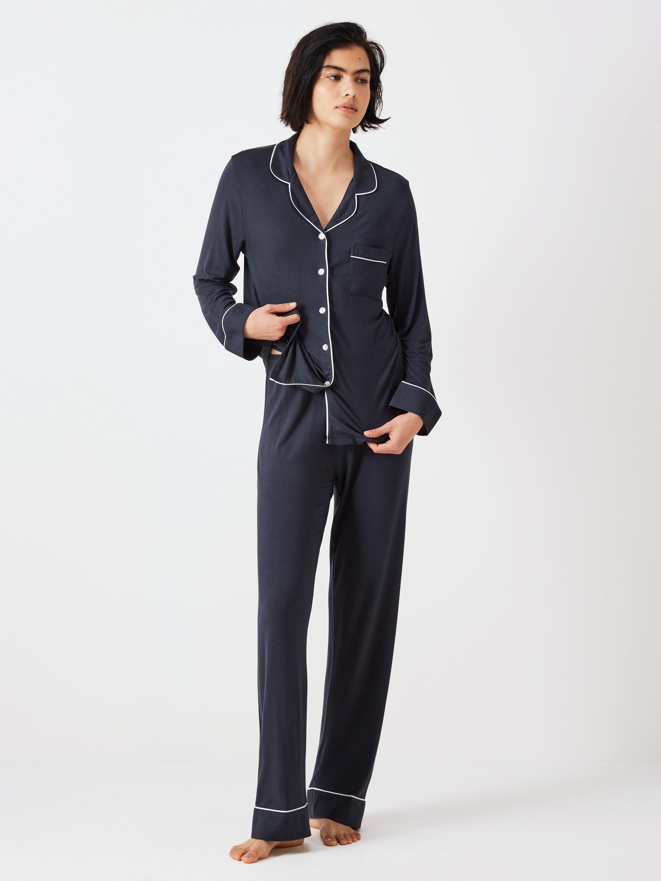 John Lewis Aria Modal Pyjama Set Navy