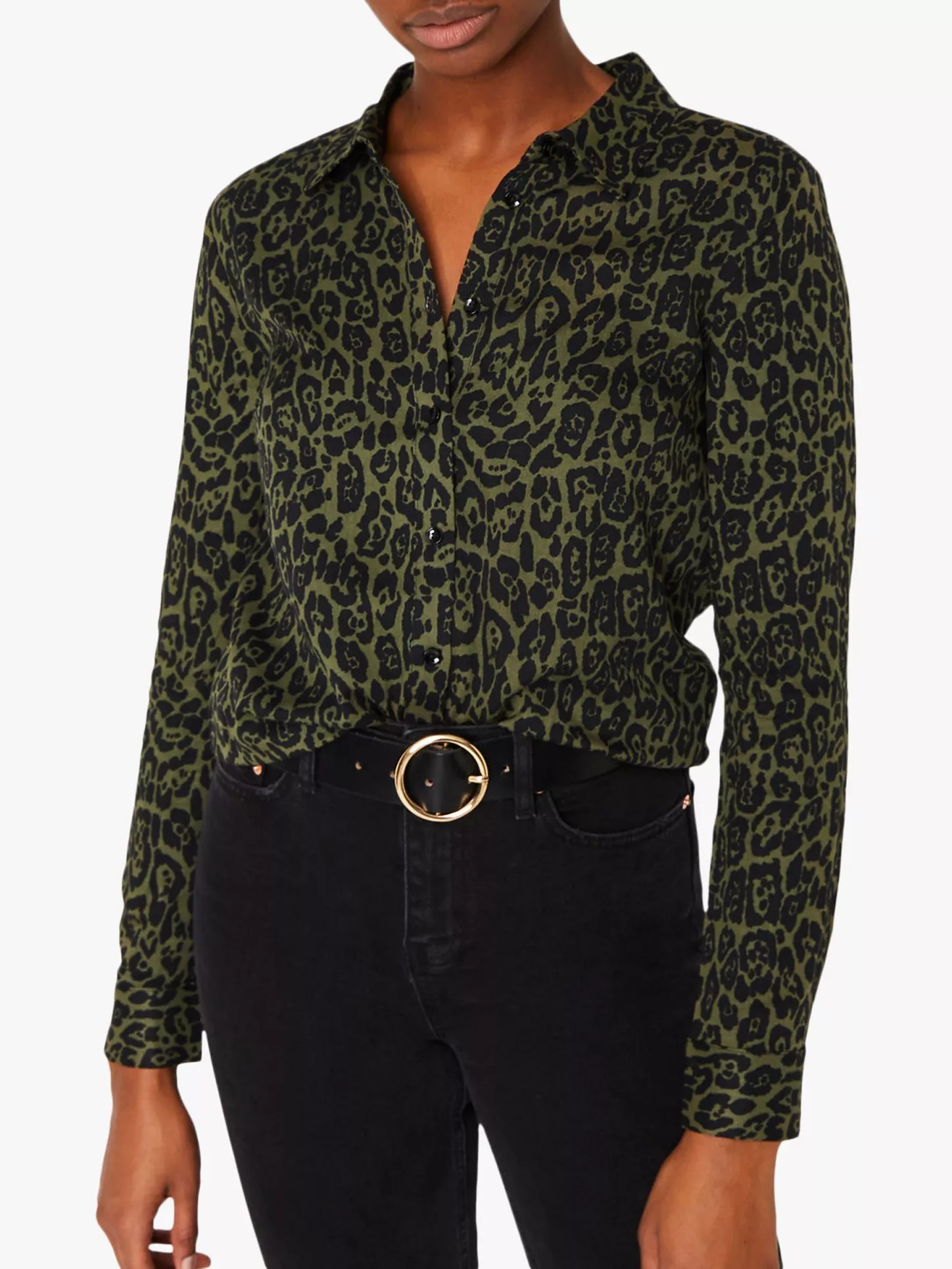 Green leopard print dress warehouse best sale