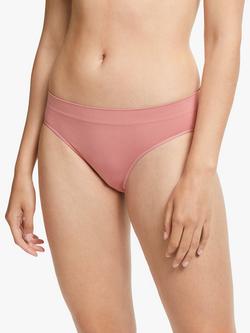 John Lewis Seam Free Ribbed Bikini Knickers, Pack of 3, Pink/White/Grey - view 2, Pink/White/Grey