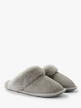 John Lewis Sheepskin Mule Slippers, Mid Grey