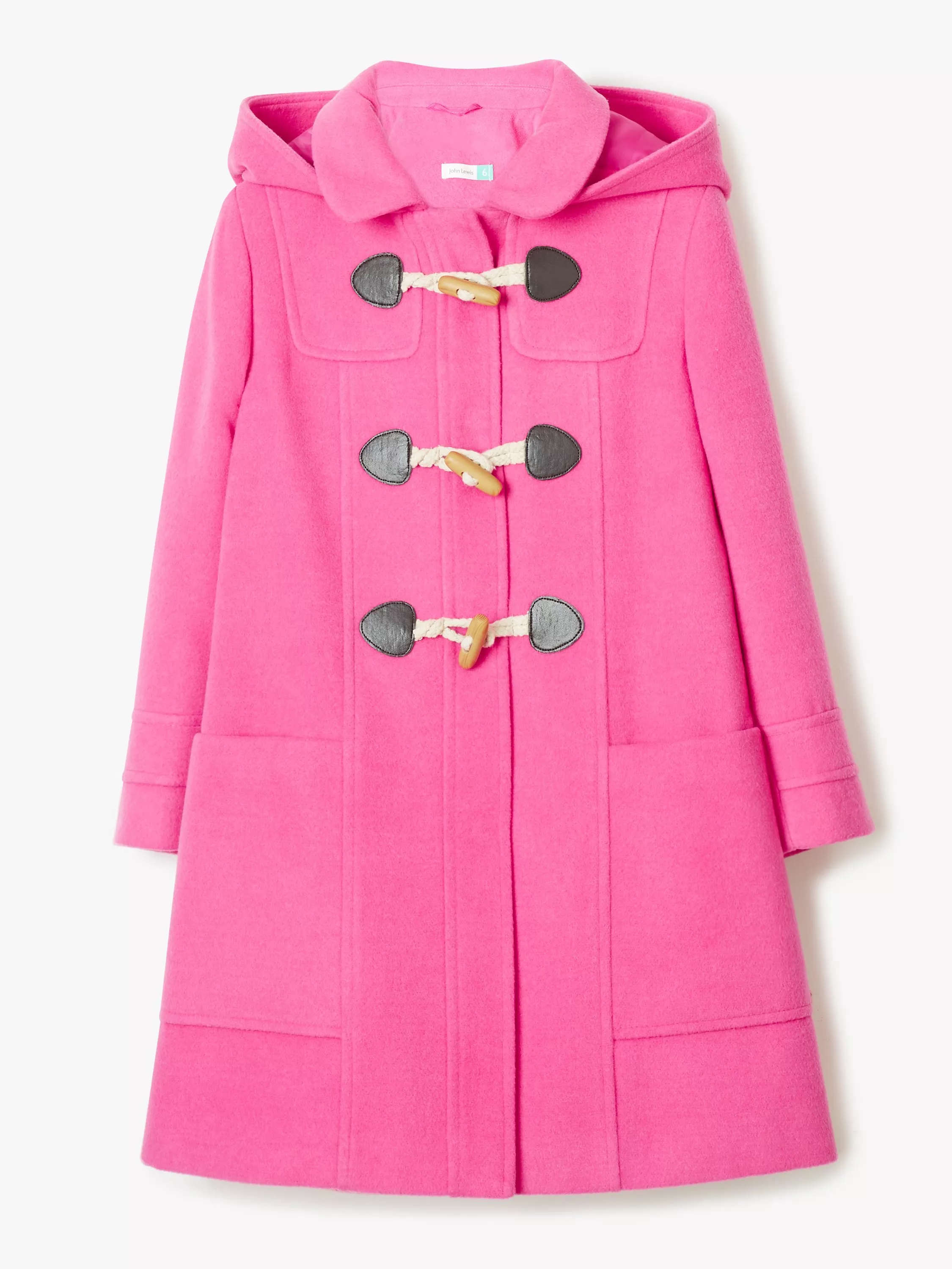 Girls pink duffle coat on sale