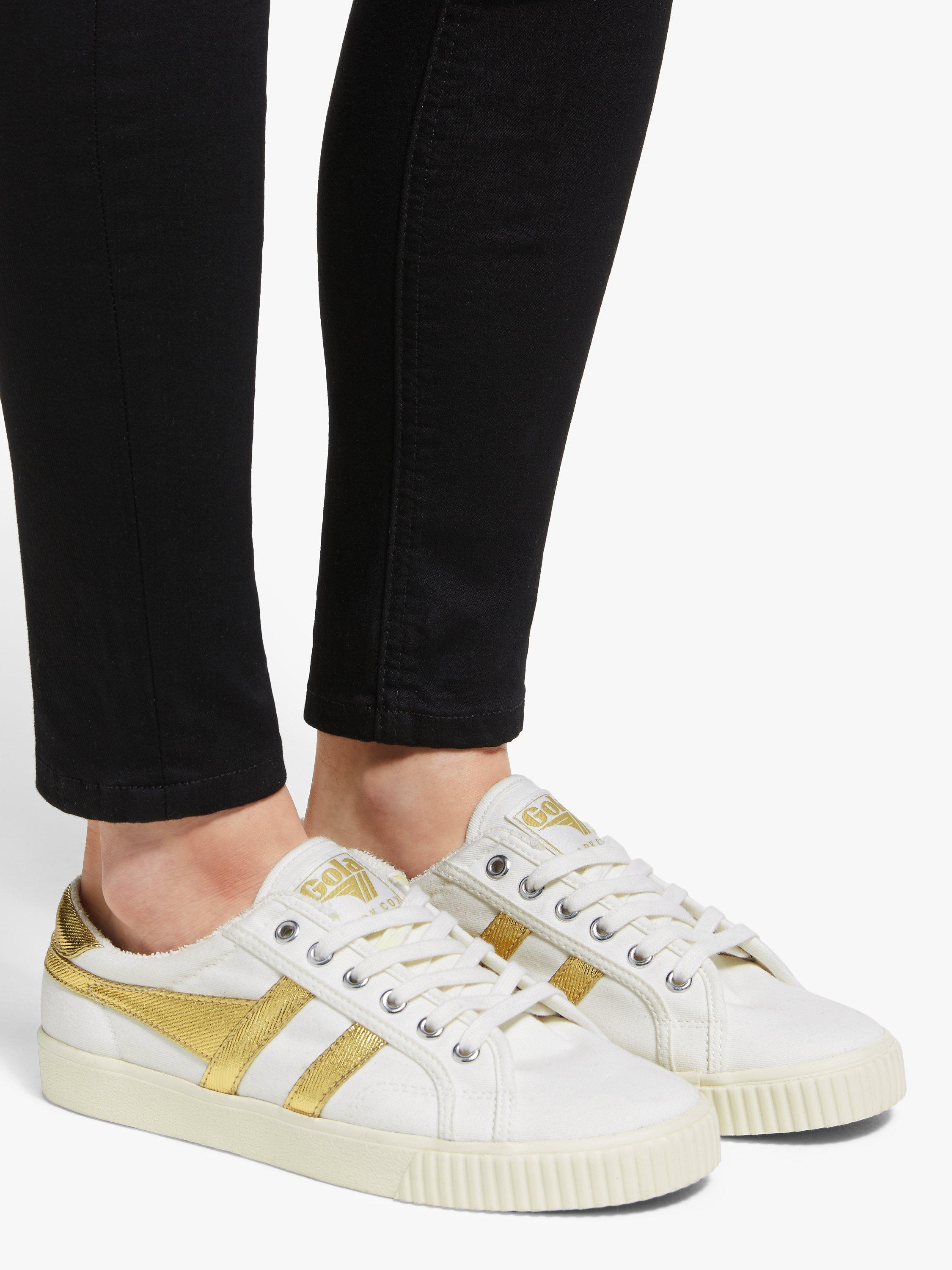 Baskets Gola Tennis Mark Cox Pour Femme – Style Vintage 1975 – Textile Et Synthétique Blanc