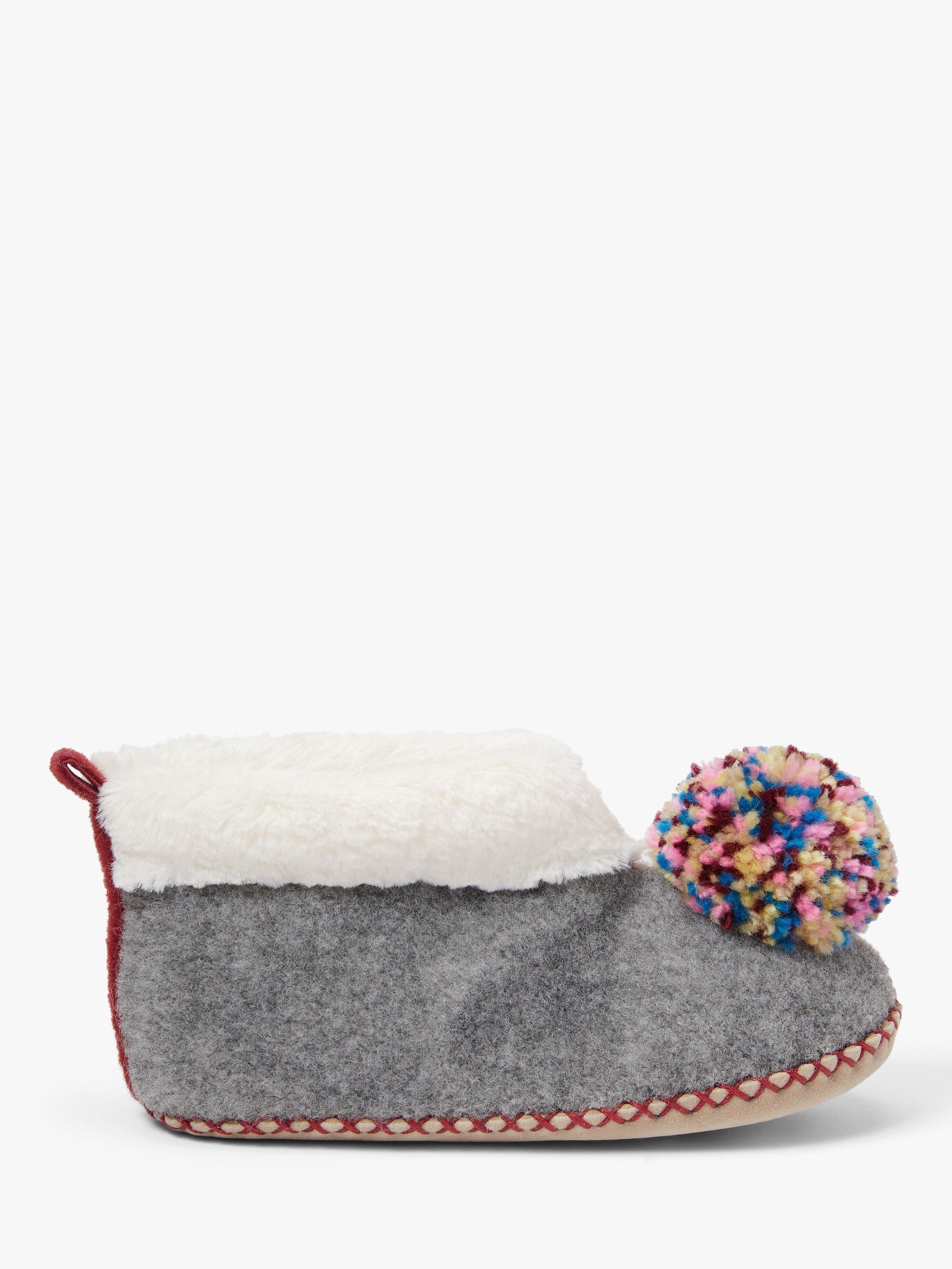 John Lewis Kids' Felt Boot Slippers, Grey