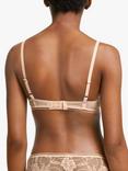 AND/OR Wren Lace Underwired Plunge Bra, B-F Cup Sizes, Almond