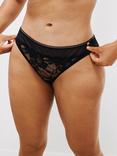 AND/OR Wren Lace Bikini Knickers, Black