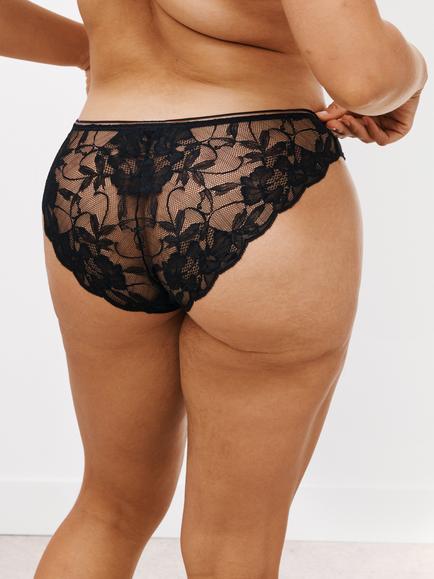 AND/OR Wren Lace Bikini Knickers - view 2, Black