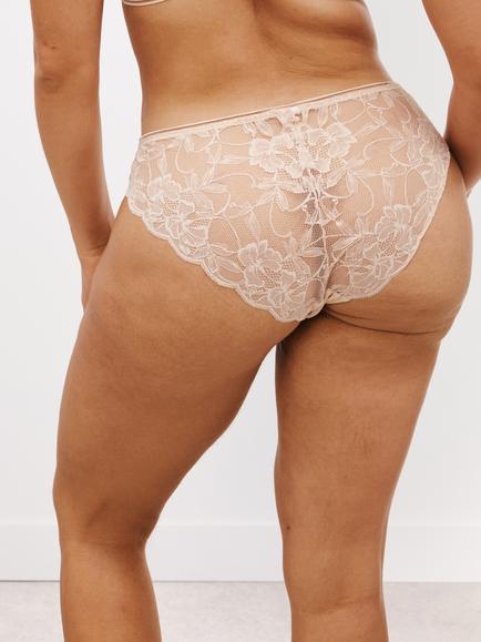 AND/OR Wren Lace Bikini Knickers - view 2, Almond