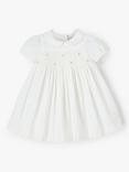 John Lewis Heirloom Collection Baby Cord Dress, White