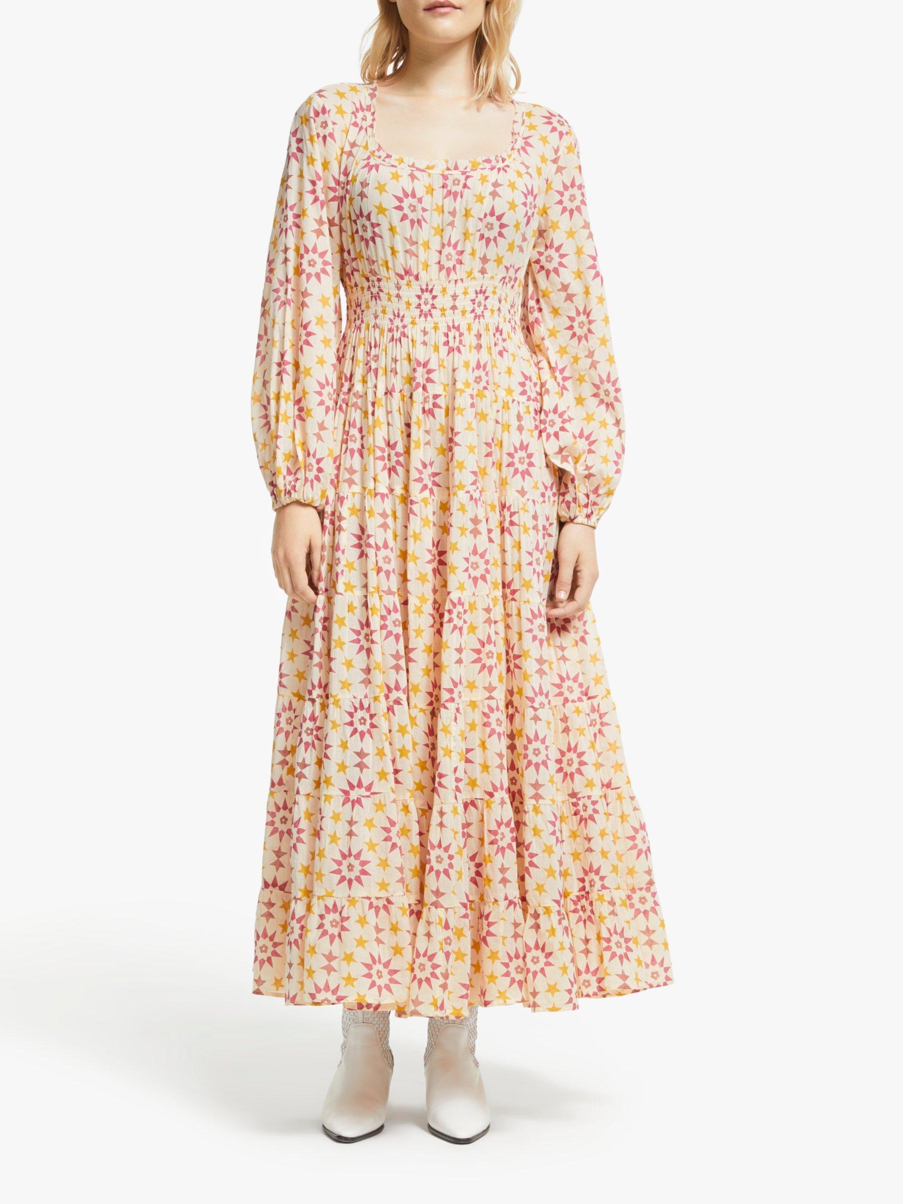 AND/OR La Galeria Elefante Jody Star Maxi Dress, Ivory/Multi
