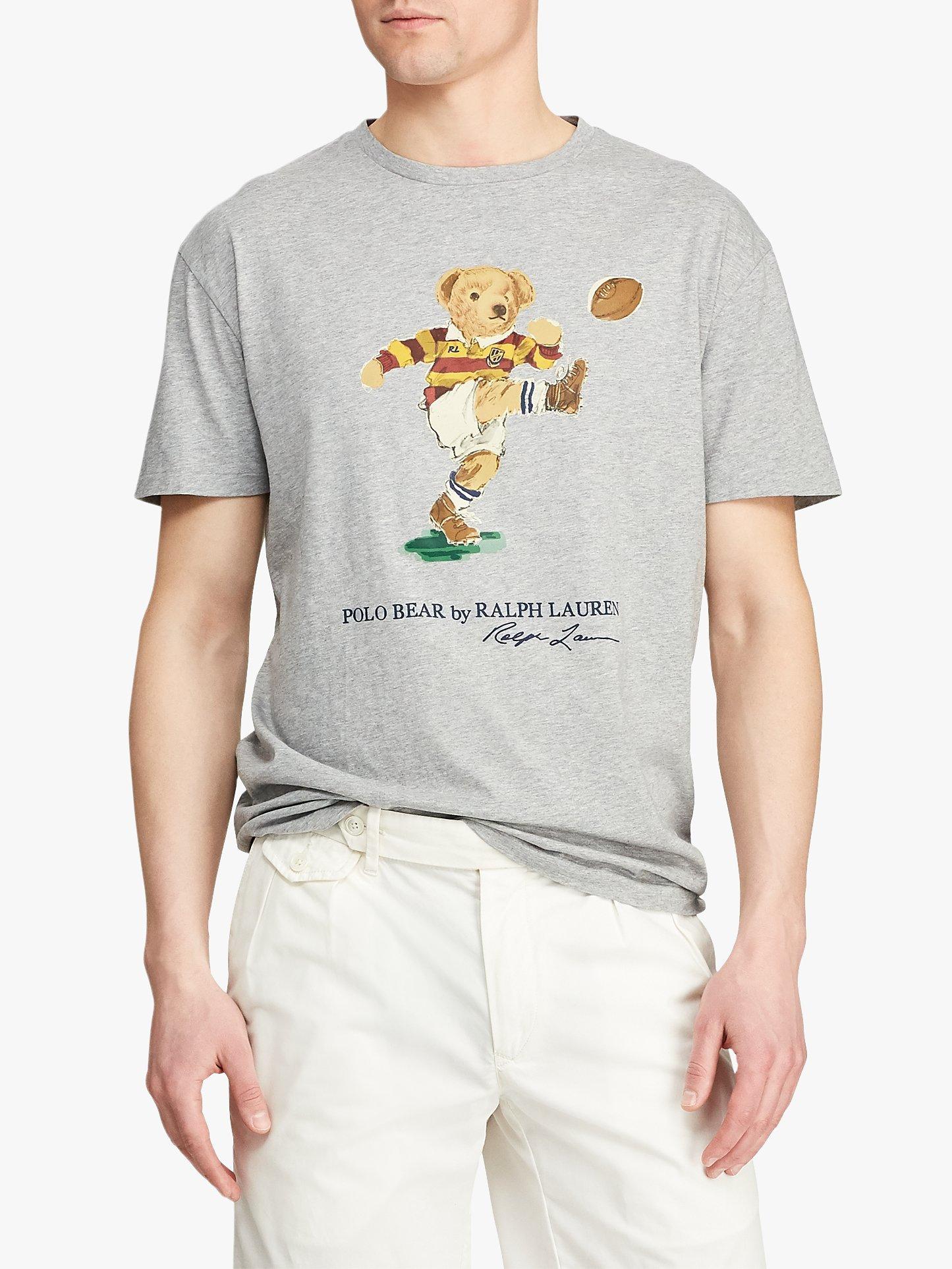 Polo Ralph Lauren Rugby Bear T Shirt Andover Heather