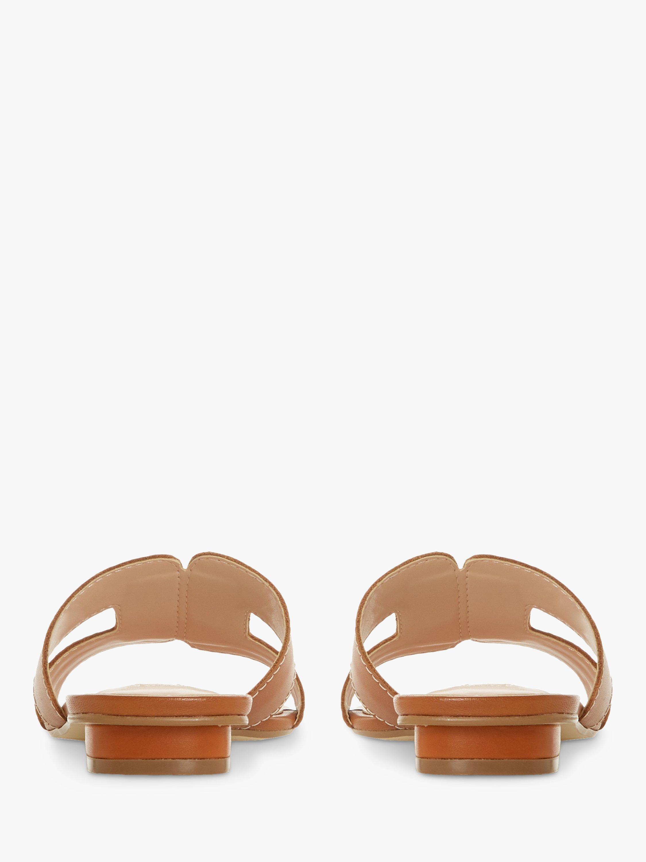 Product image 7 of 7, which shows Dune Wide Fit Loupe Flat Sliders, Tan, 3