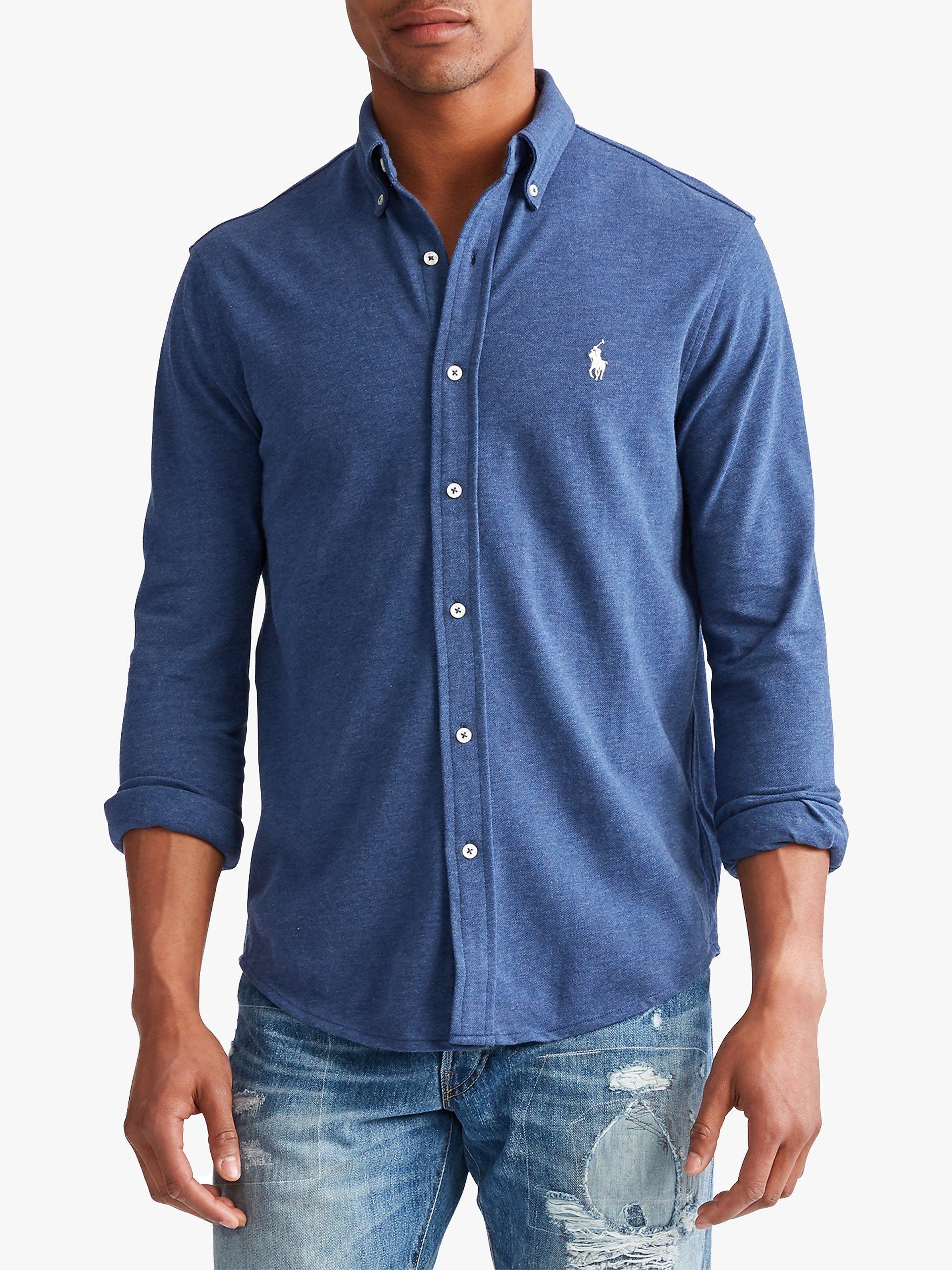 Polo Ralph Lauren Featherweight Shirt Derby Blue Heather