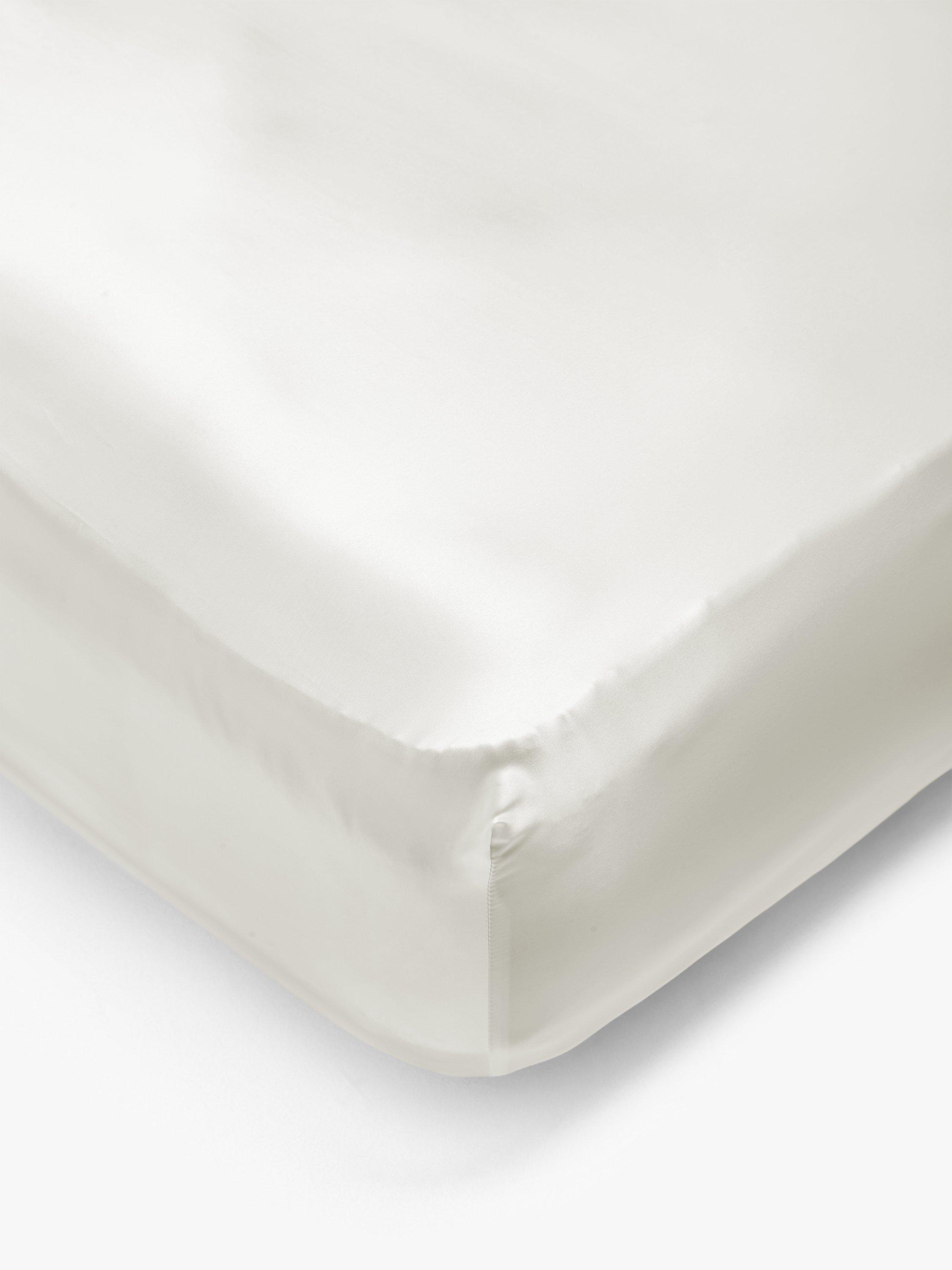 John Lewis & Partners The Ultimate Collection Silk Standard Fitted Sheet, White