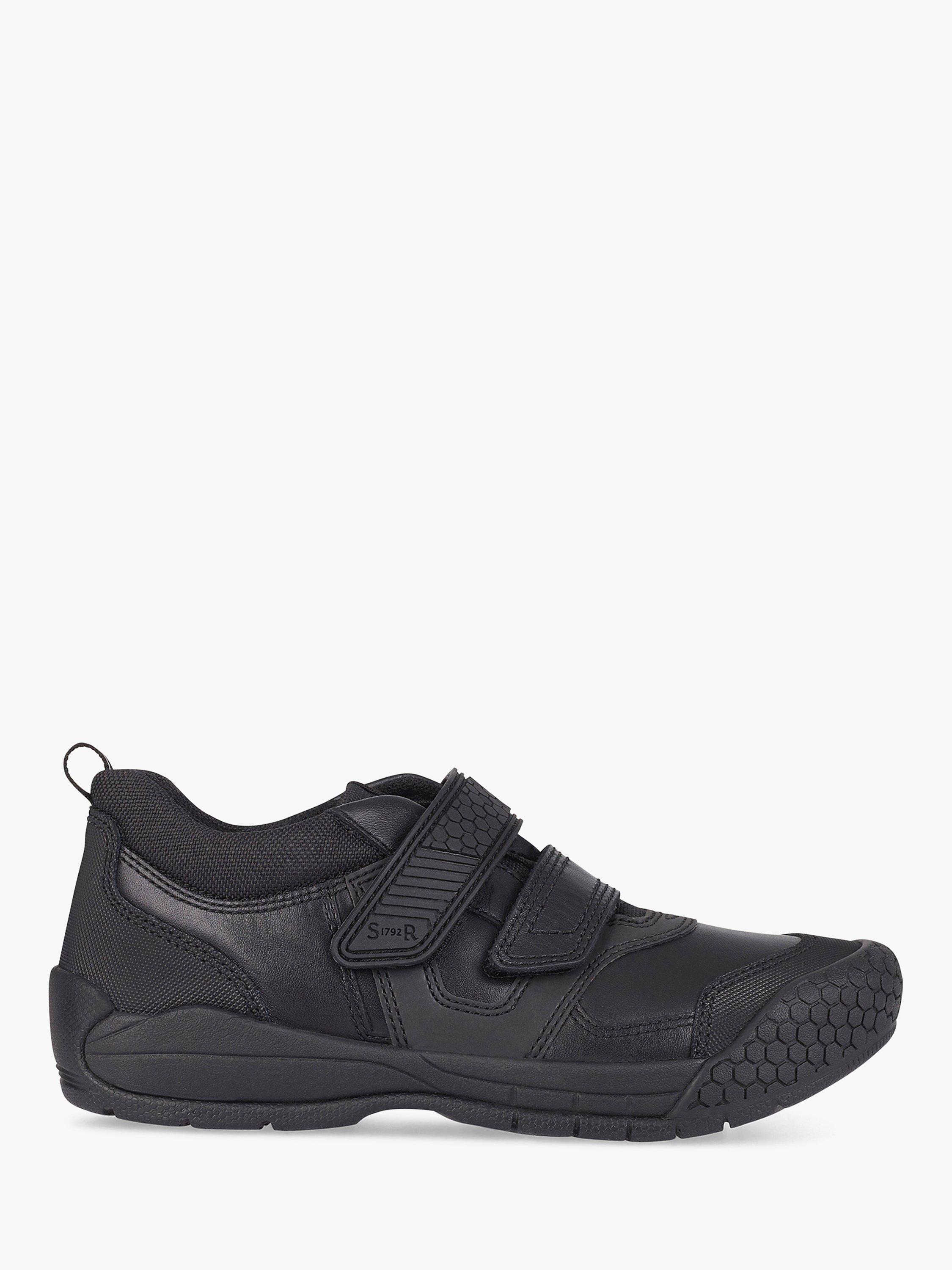 Start Rite Kids Strike Riptape Shoes Black Leather