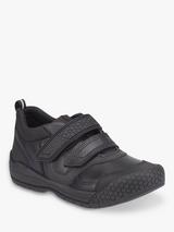 Start-Rite Kids' Strike Riptape Shoes, Black Leather