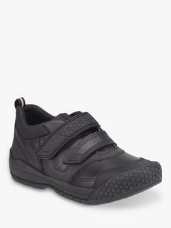 Start-Rite Kids' Strike Riptape Shoes, Black Leather - view 2, Black Leather