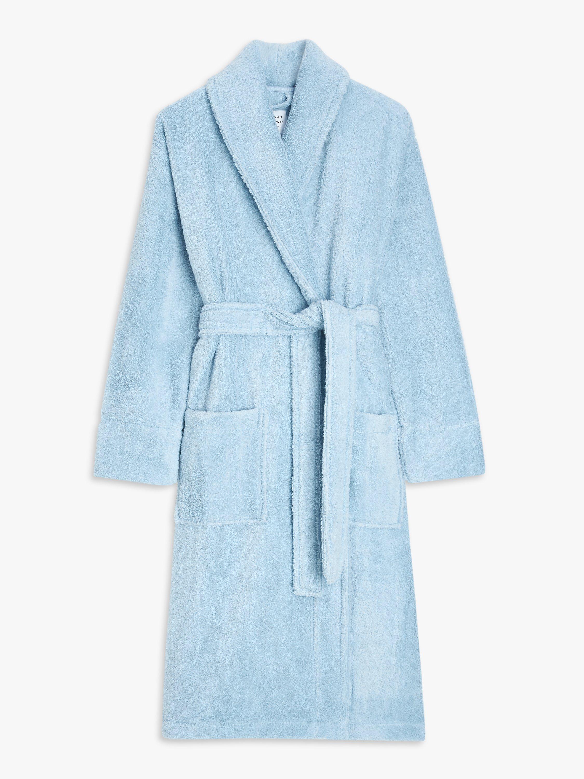 John Lewis Luxury Towelling Robe Blue M