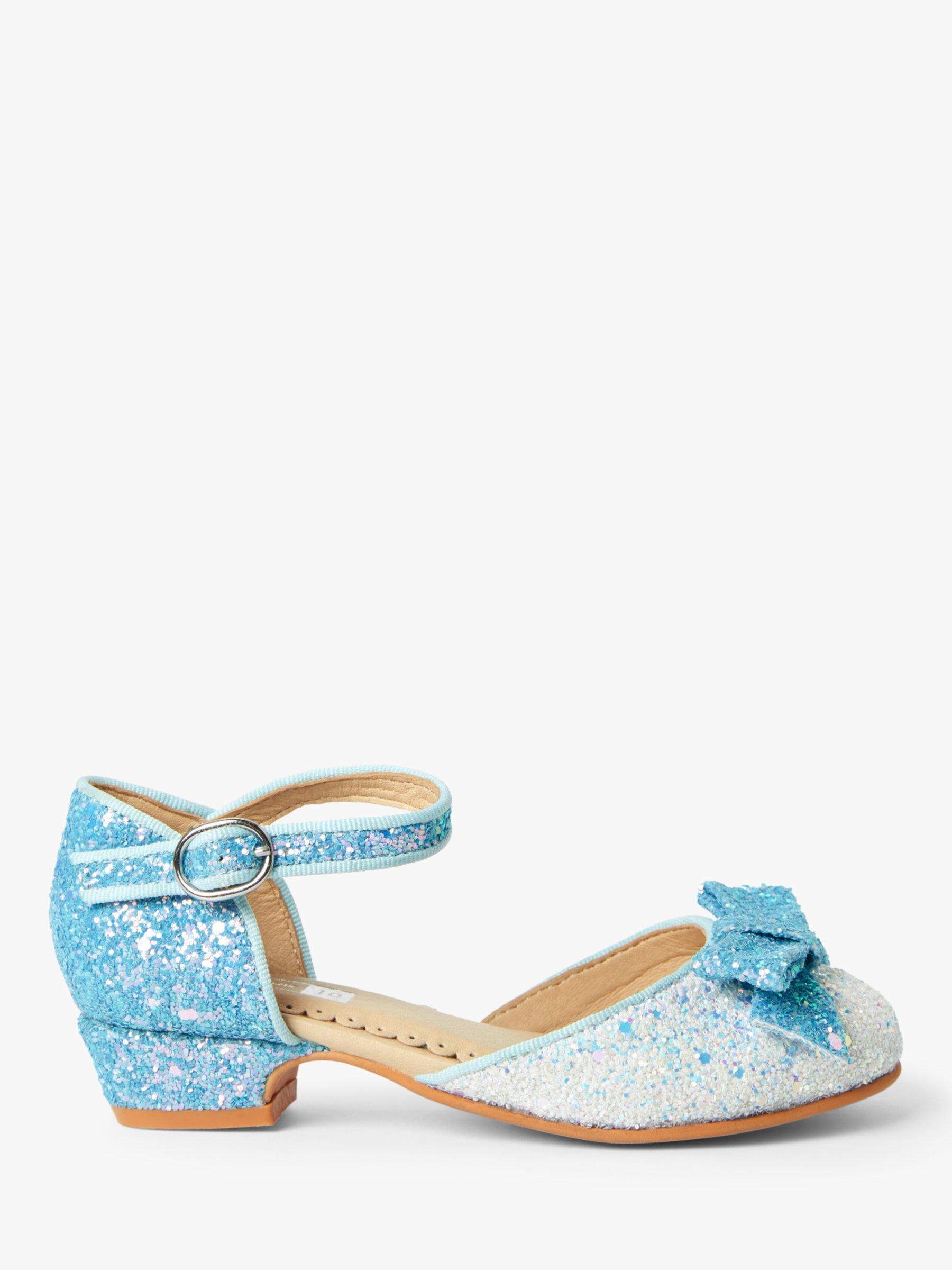 John Lewis Kids' Dorothy Glitter Shoes, Blue, 13 Jnr