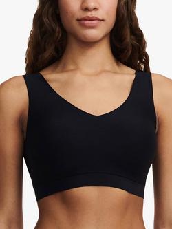 Chantelle Soft Stretch V-Neck Padded Crop Bra, Black
