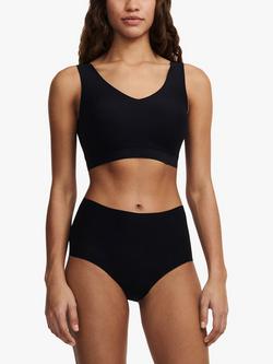 Chantelle Soft Stretch V-Neck Padded Crop Bra - view 2, Black