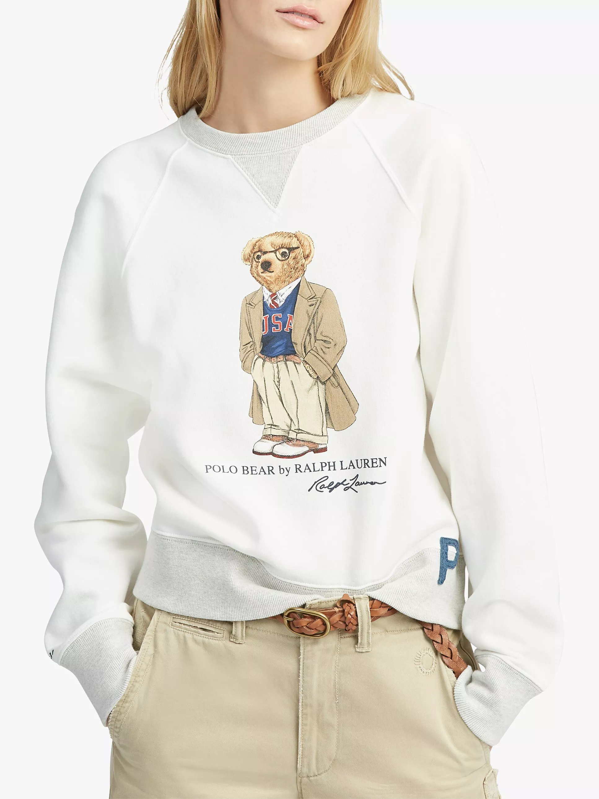 Polo bear womens hoodie hotsell