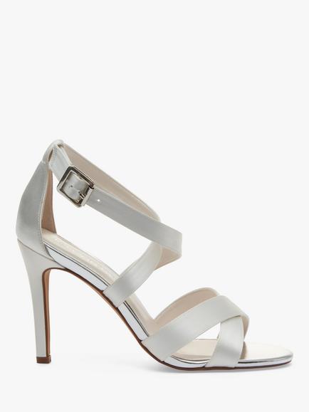 Rainbow Club Reese Stiletto Heel Sandals, Ivory Satin, Ivory