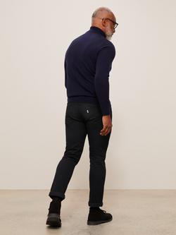 John Lewis Extra Fine Merino Wool Roll Neck Jumper - view 2, Navy