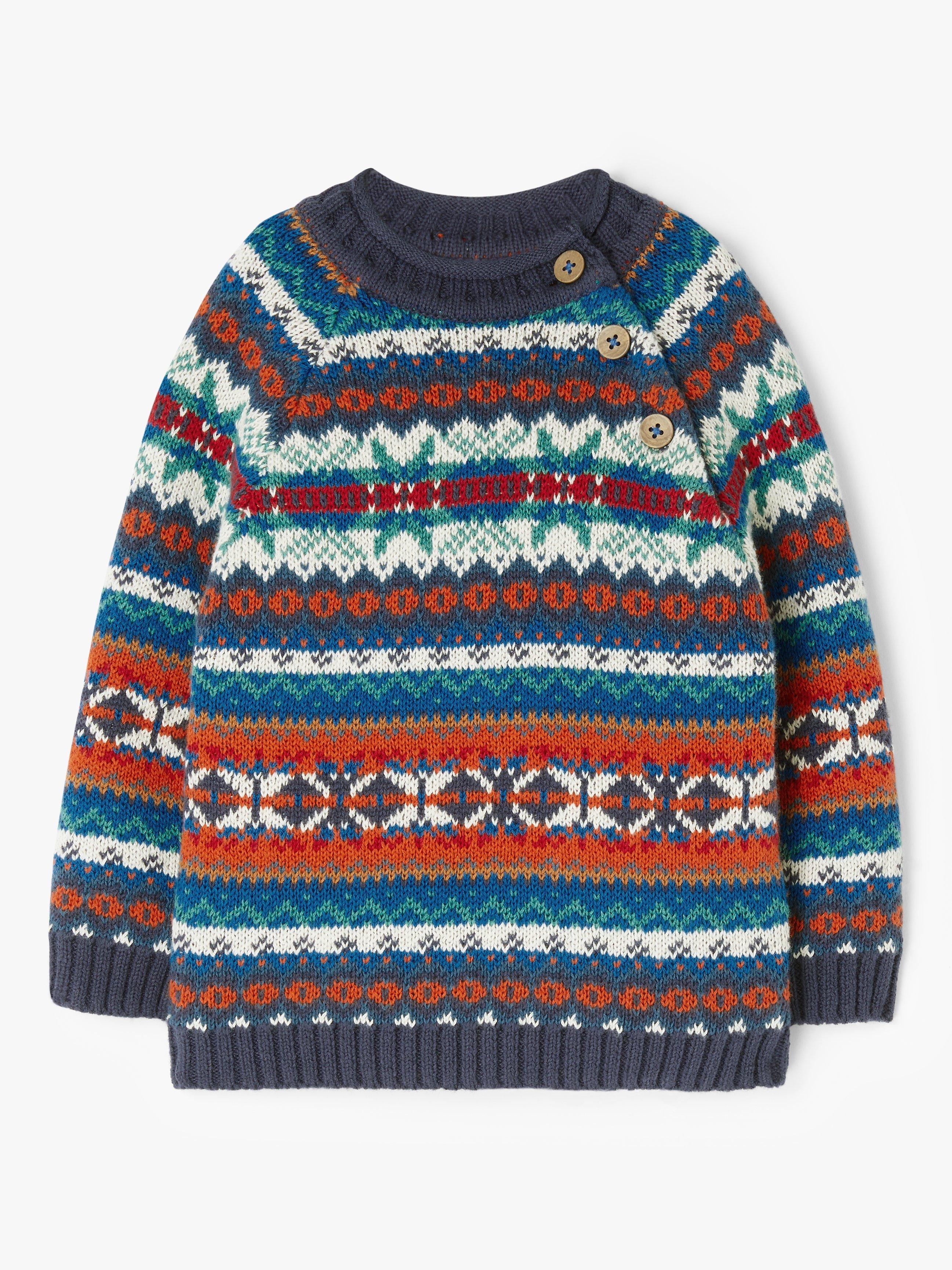 John Lewis Partners Baby Fair Isle Jumper Multi
