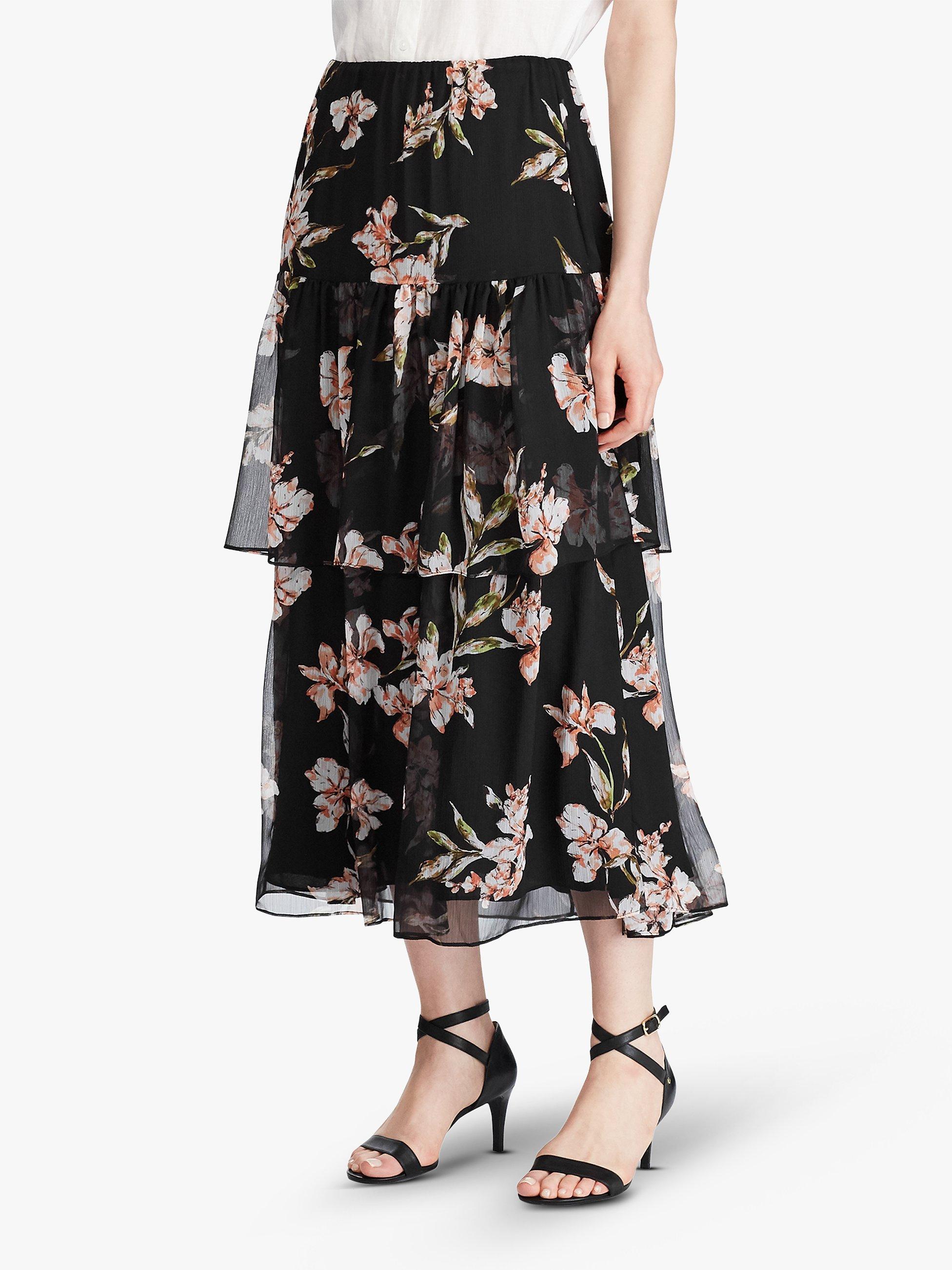 Lauren Ralph Lauren Aubrianna Peasant Skirt, Polo Black