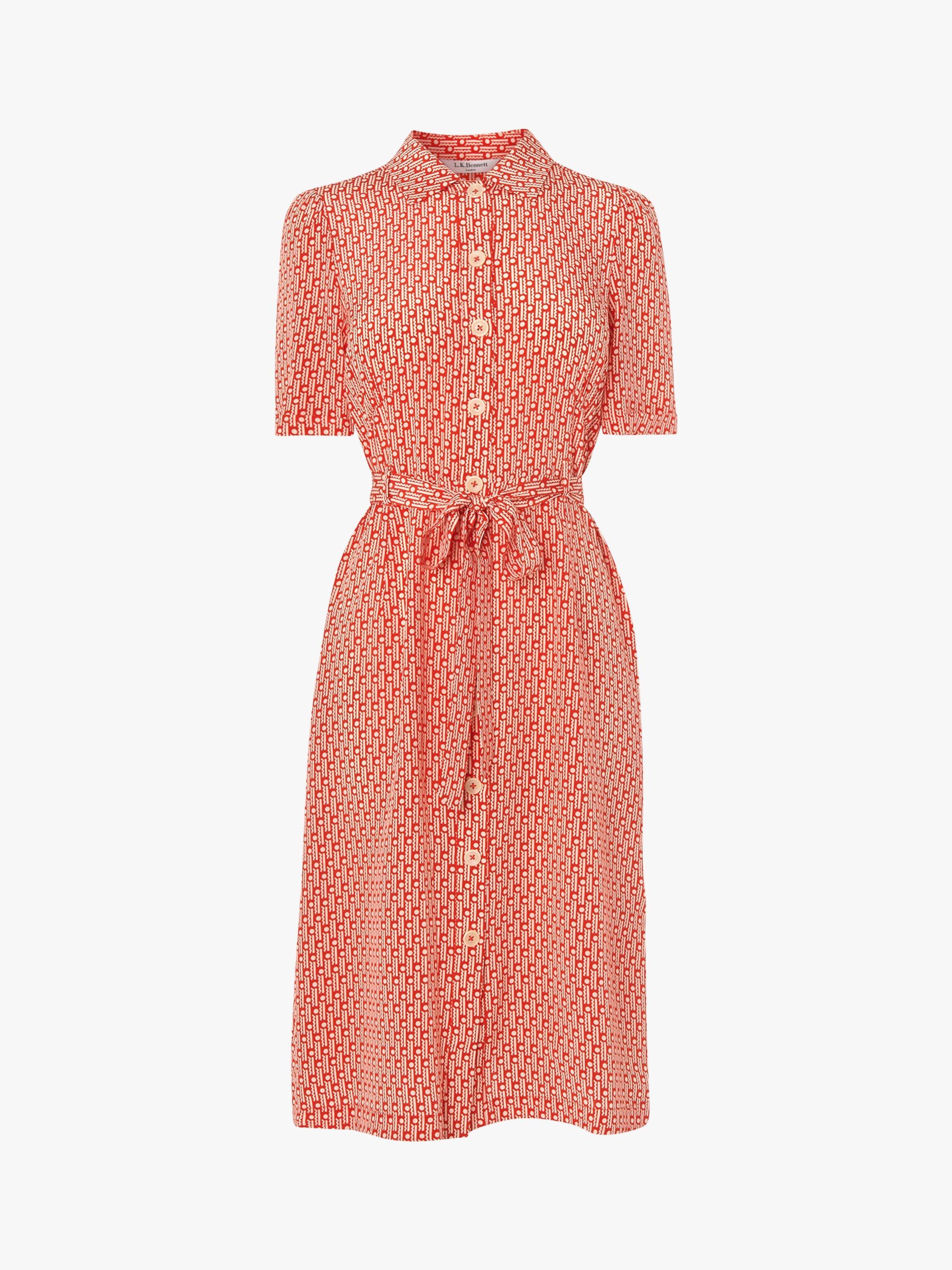lk bennett shirt dress LK Bennett Qatar | Bella Shell  Print Cotton Shirt Dress. New Collection  available in store at LK Bennett Villaggio Mall. Visit our store in  Villaggio Mall