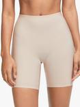 John Lewis Tessa Light Control Thigh Slimmer Shorts, Almond