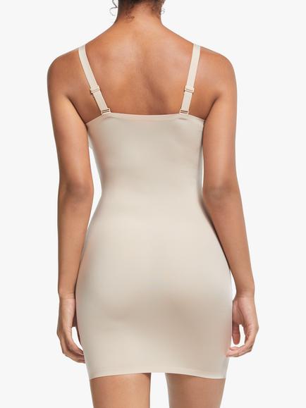 John Lewis Tessa Light Control Slip - view 2, Nude