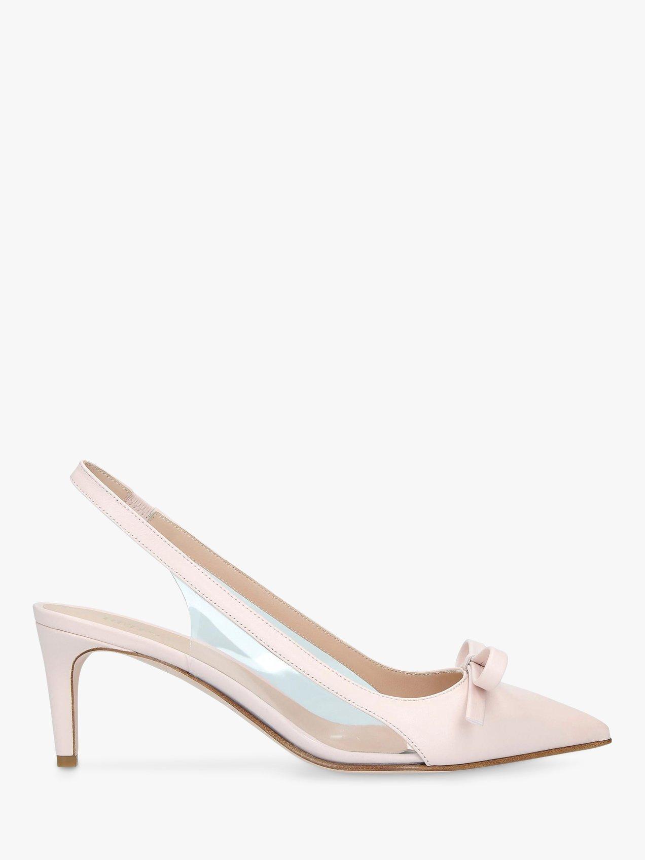 RED Valentino Kitten Heel Slingback Court Shoes, Light Pink Leather