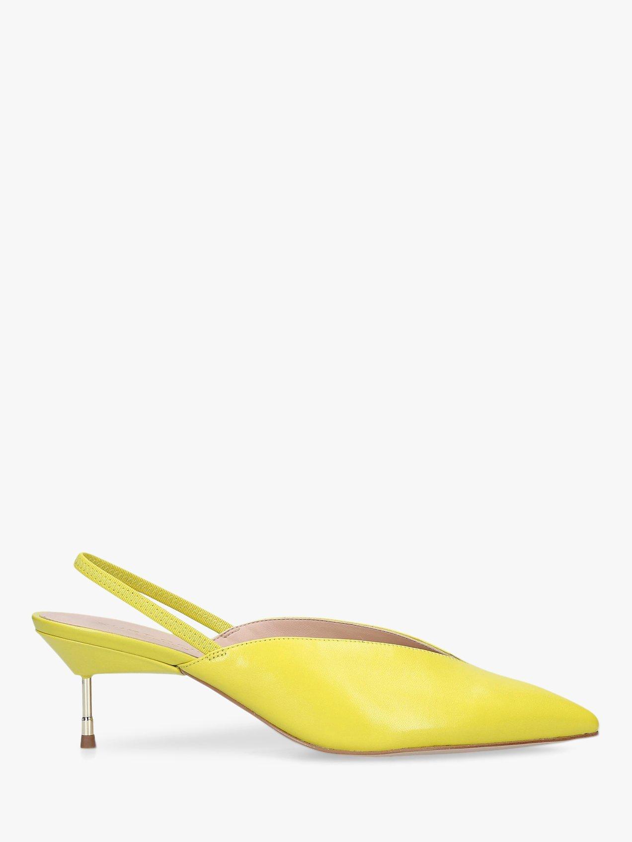 Kurt Geiger London Battersea Slingback Kitten Heel Court Shoes, Lime Green