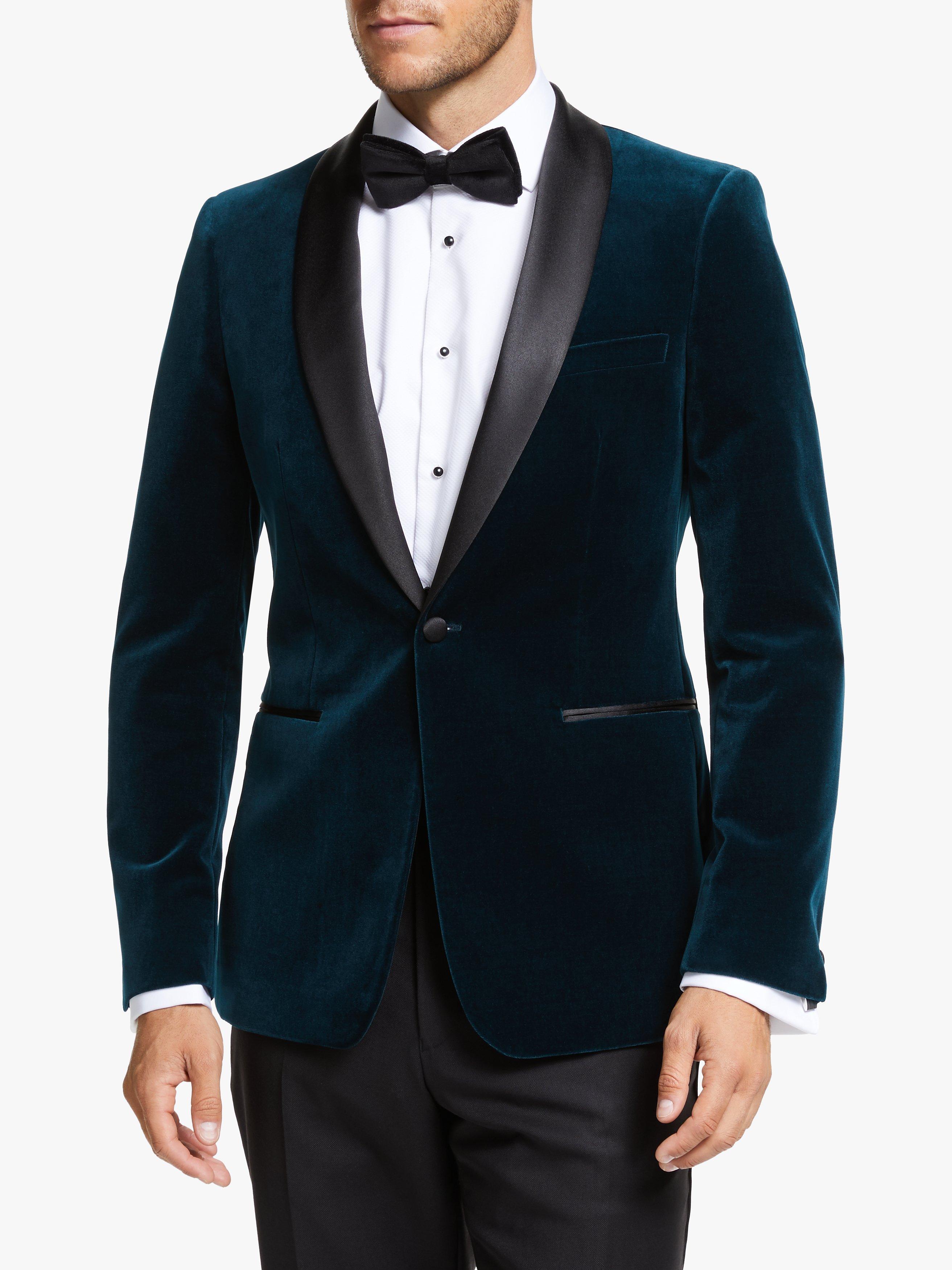 Dark blue velvet suit jacket best sale