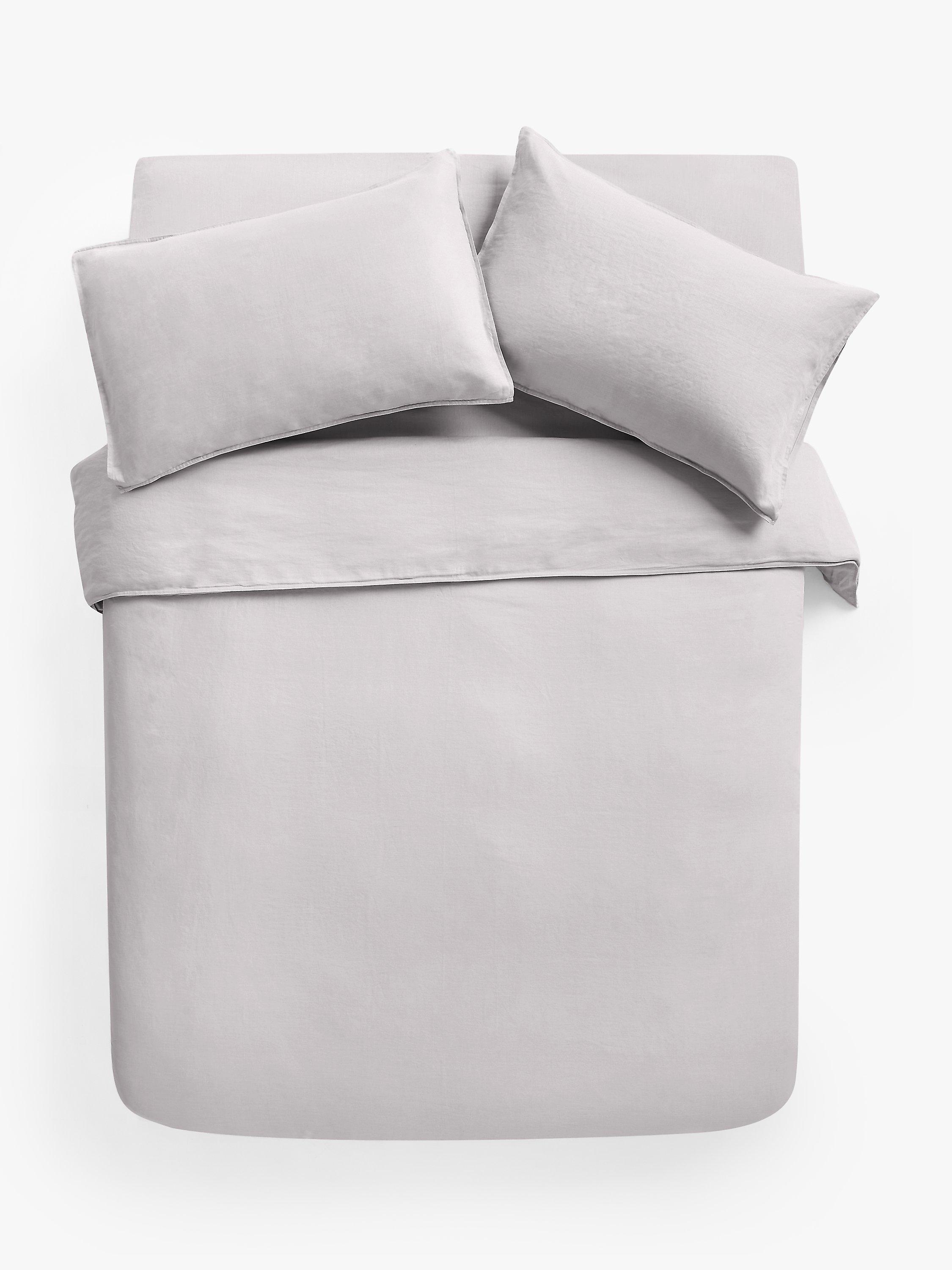 John Lewis Comfy & Relaxed 100% Linen Bedding, Blue Grey