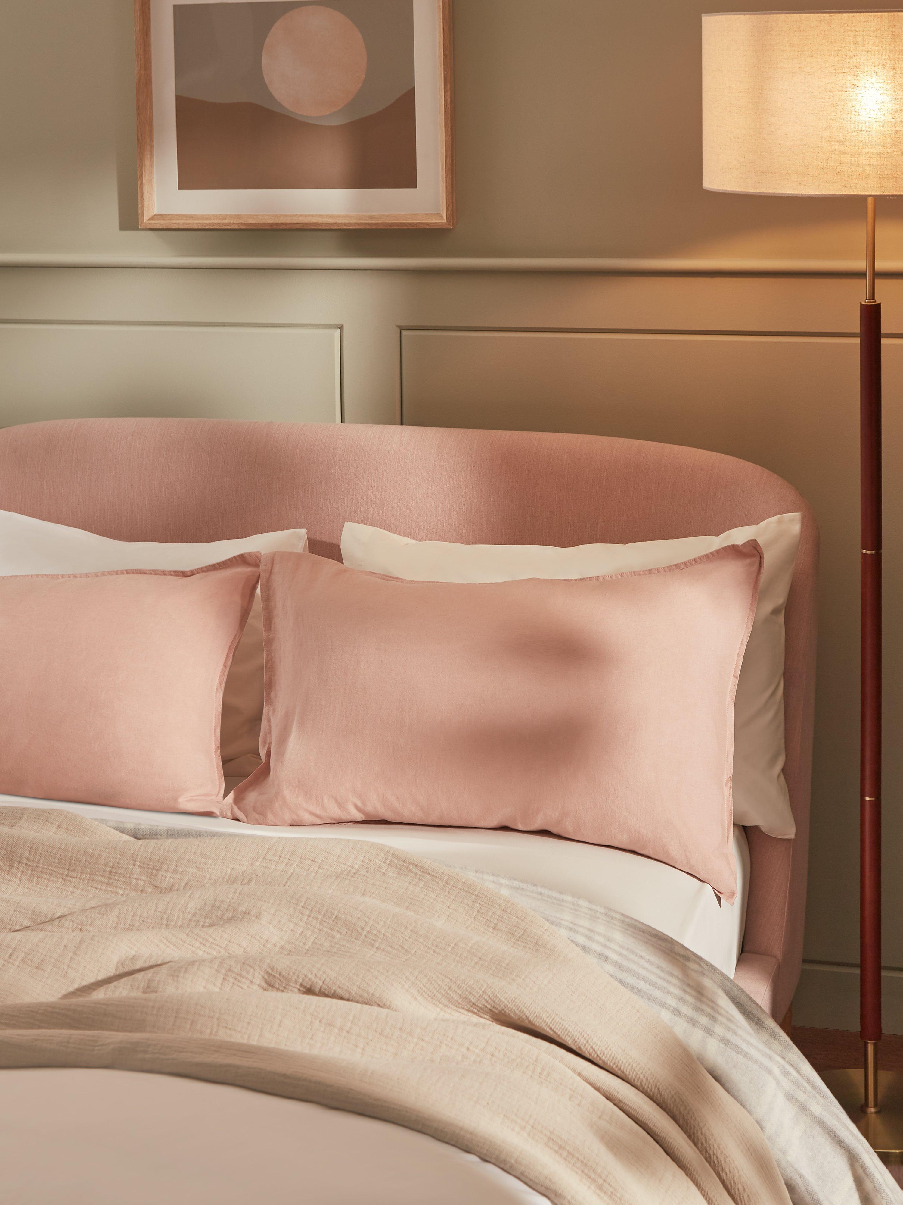 John Lewis Comfy & Relaxed 100% Linen Bedding, Blush Pink