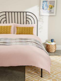 John Lewis Pure Cotton Bedding - view 2, Blush Pink