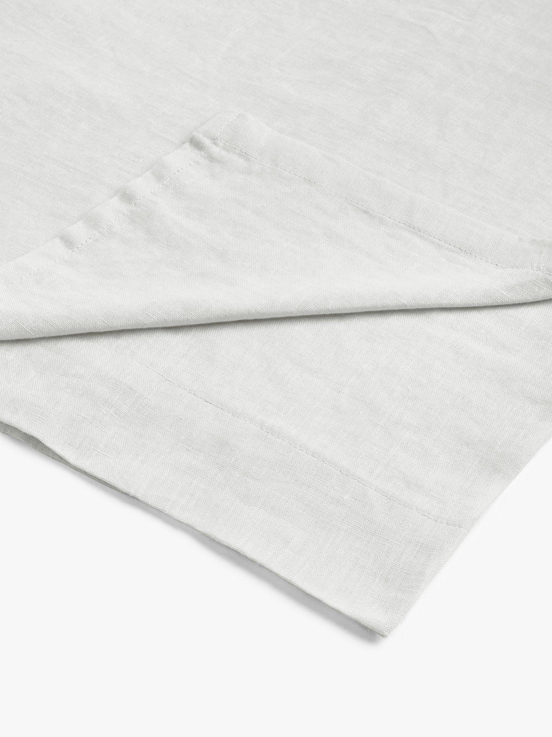 John Lewis Comfy & Relaxed 100% Linen Single Flat Sheet, White