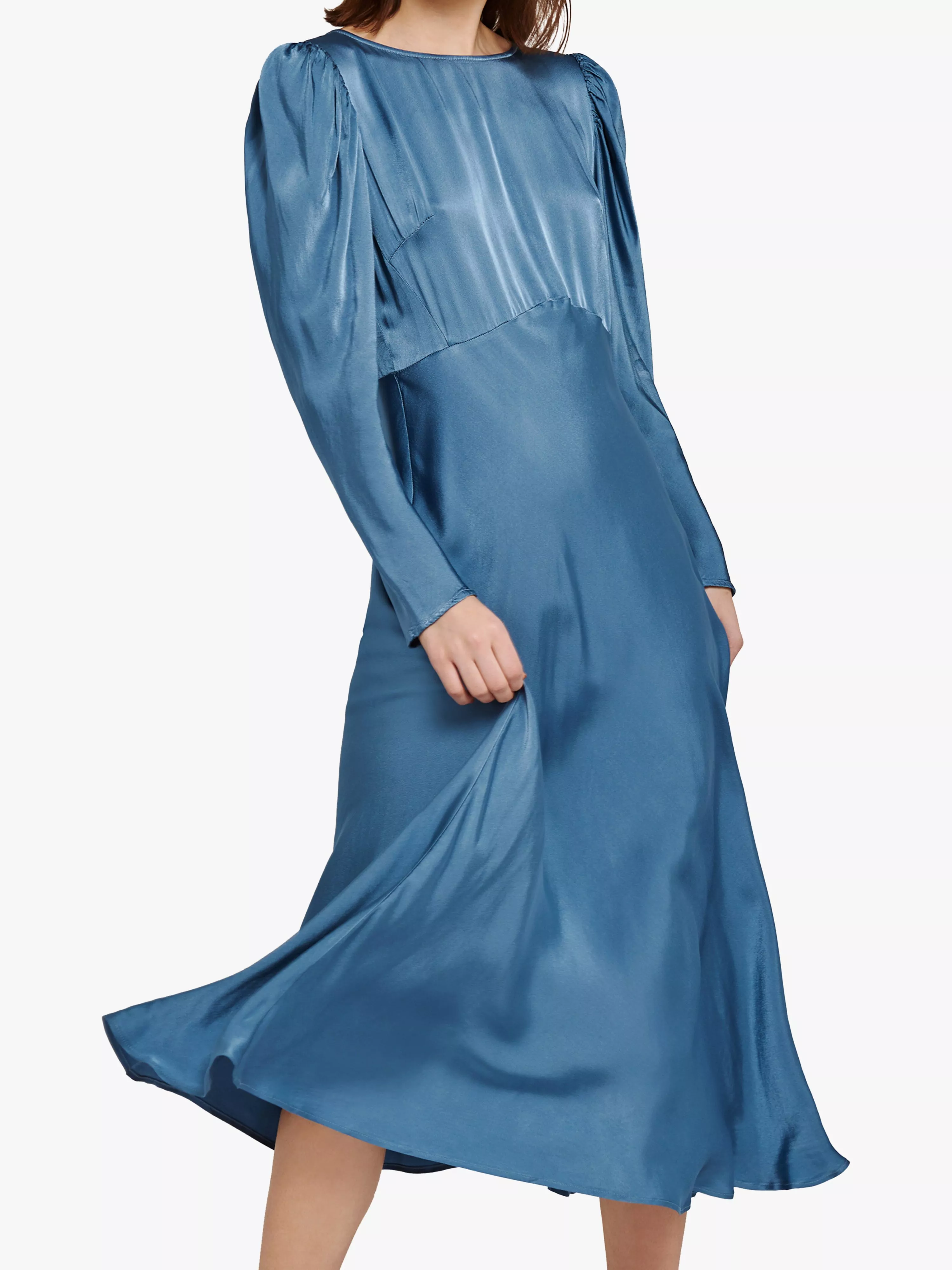 Ghost Rosaleen Flared Satin Dress
