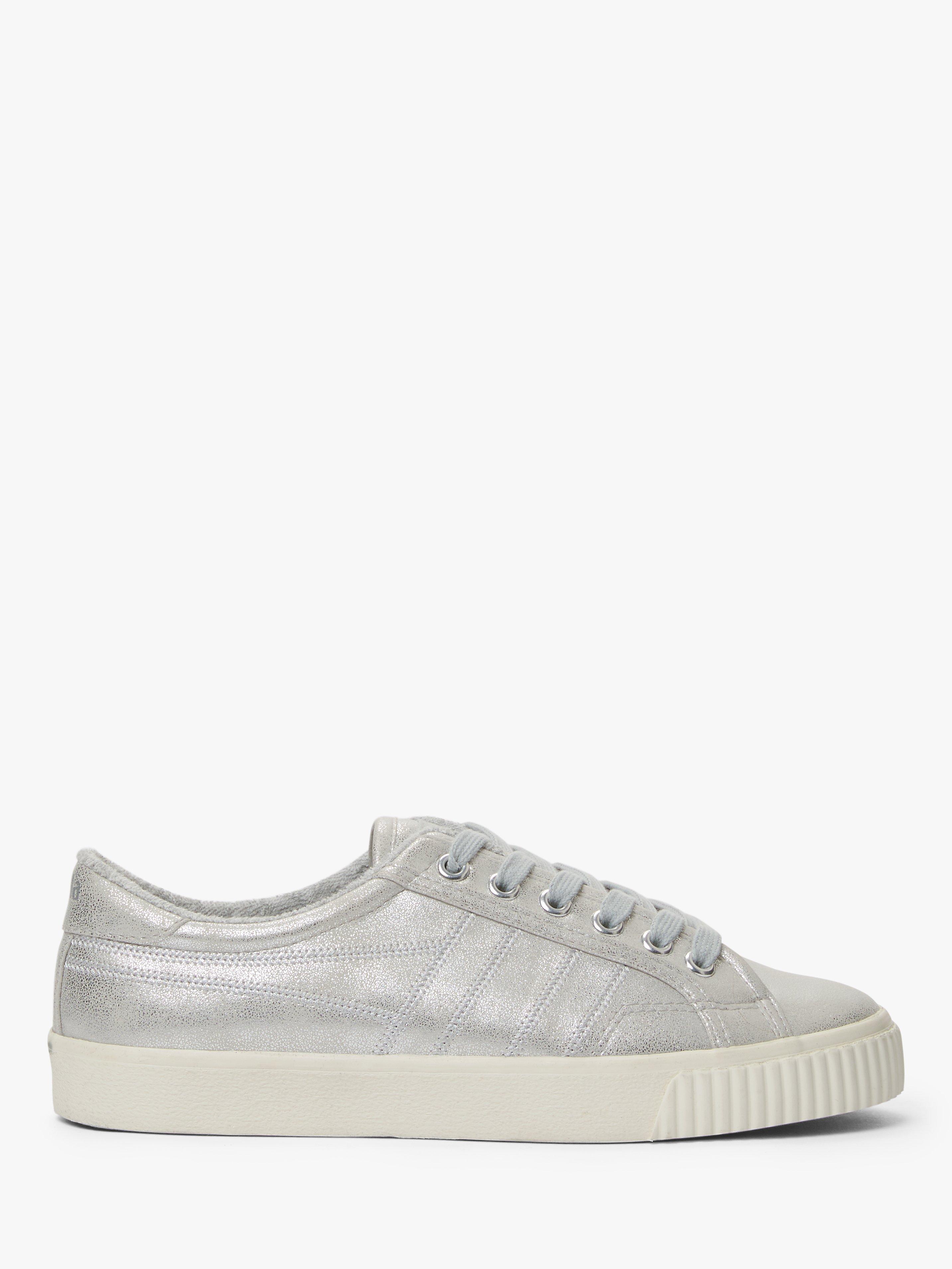 Gola Tennis Mark Cox Metallic Trainers, Silver