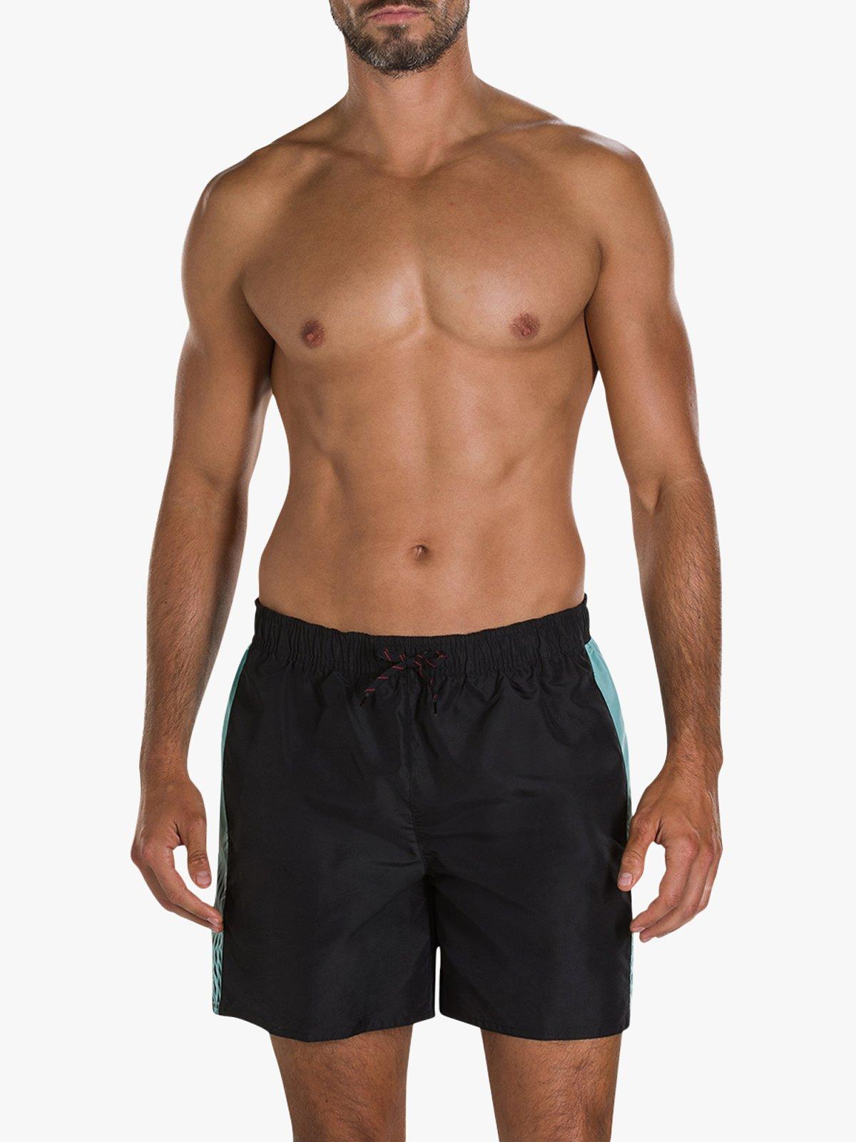 Speedo Sport Vibe 16" Swim Shorts, Black/Sage