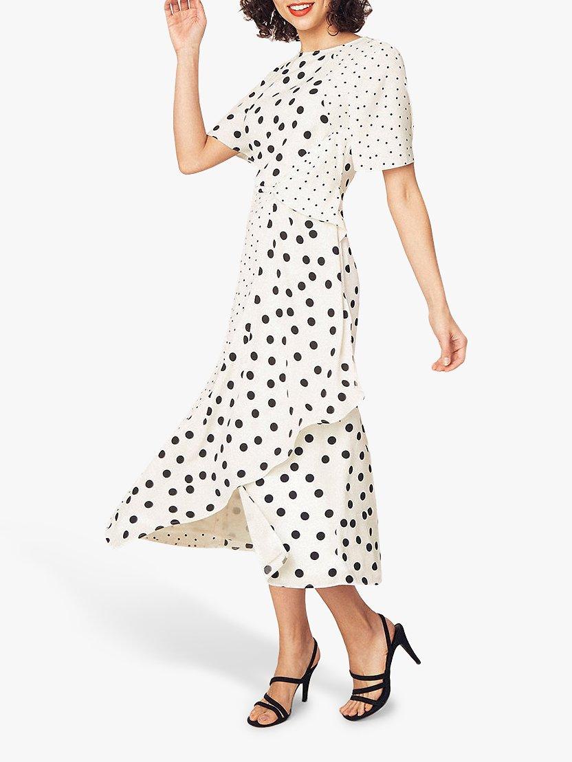 Oasis patched spot midi dress on sale