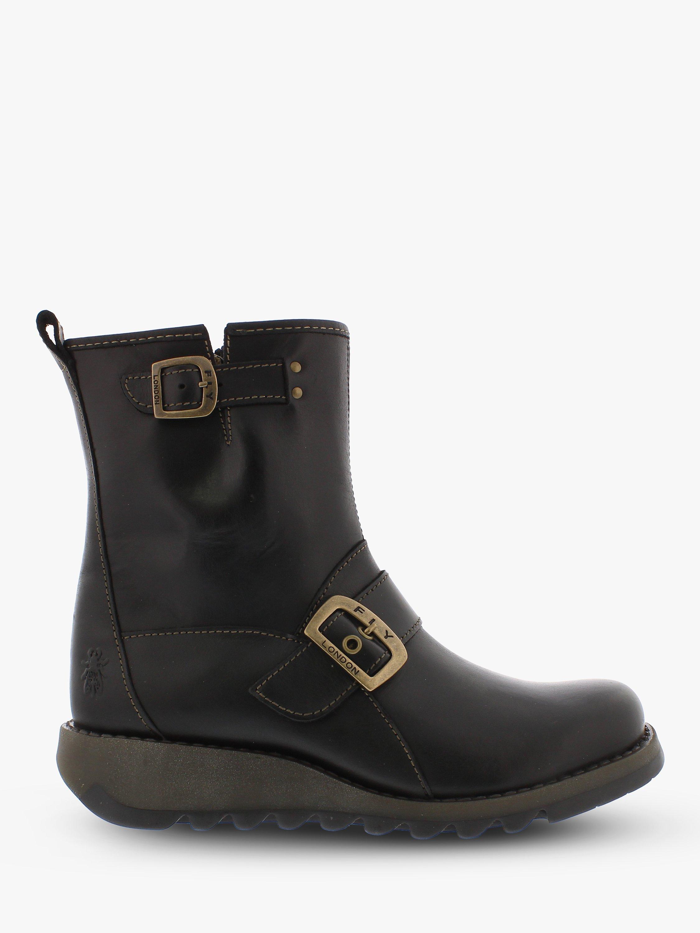 Fly London Sino525Fly Leather Ankle Boots, Black