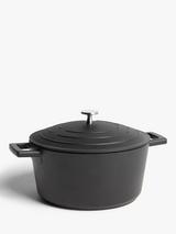 John Lewis ANYDAY Cast Aluminium Non-Stick Round Casserole, Black