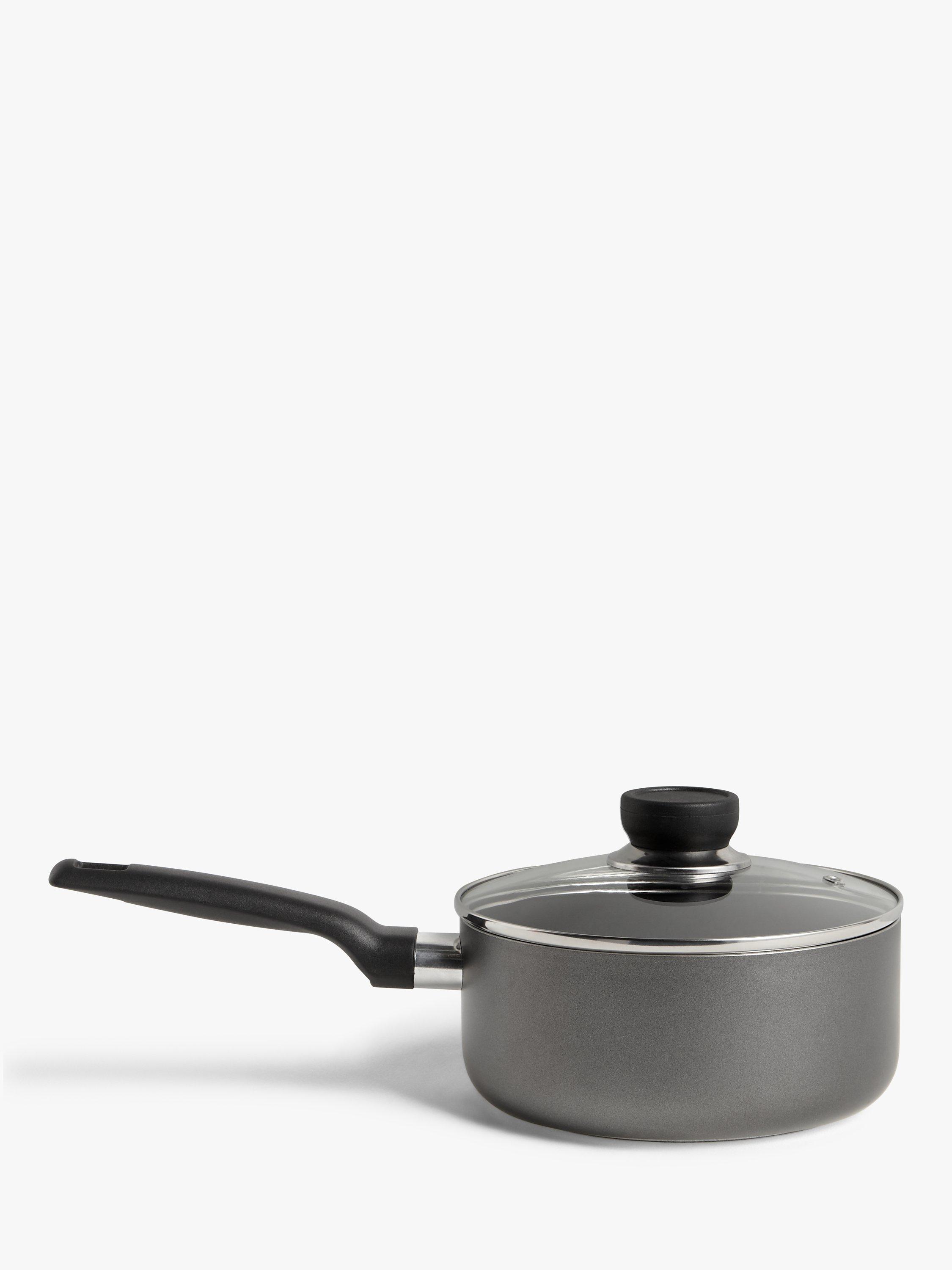 John Lewis ANYDAY Aluminium Non-Stick Saucepan & Lid, Grey