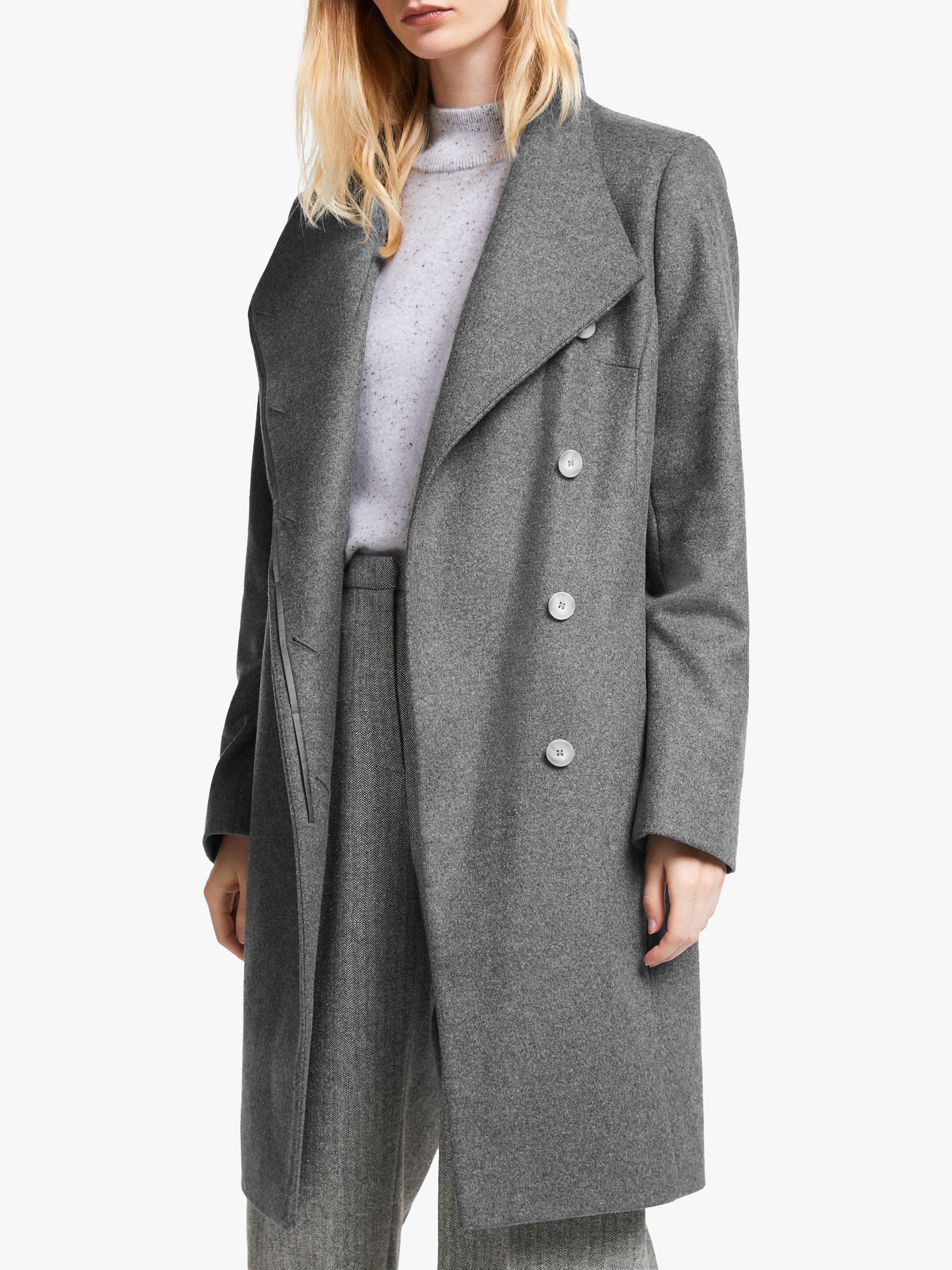 John Lewis & Partners Wool Rich Tailored Funnel Neck Coat