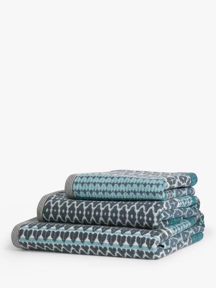Margo Selby Eastbourne Towels, Blue, Blue