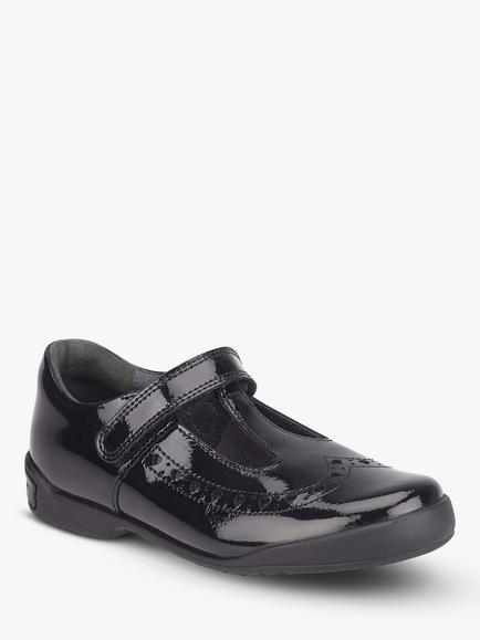 Start-Rite Kids' Leapfrog Riptape Glossy Leather Shoes - view 2, Black